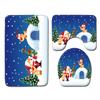 Christmas Bathroom Floor Mat Toilet Three-Piece Set