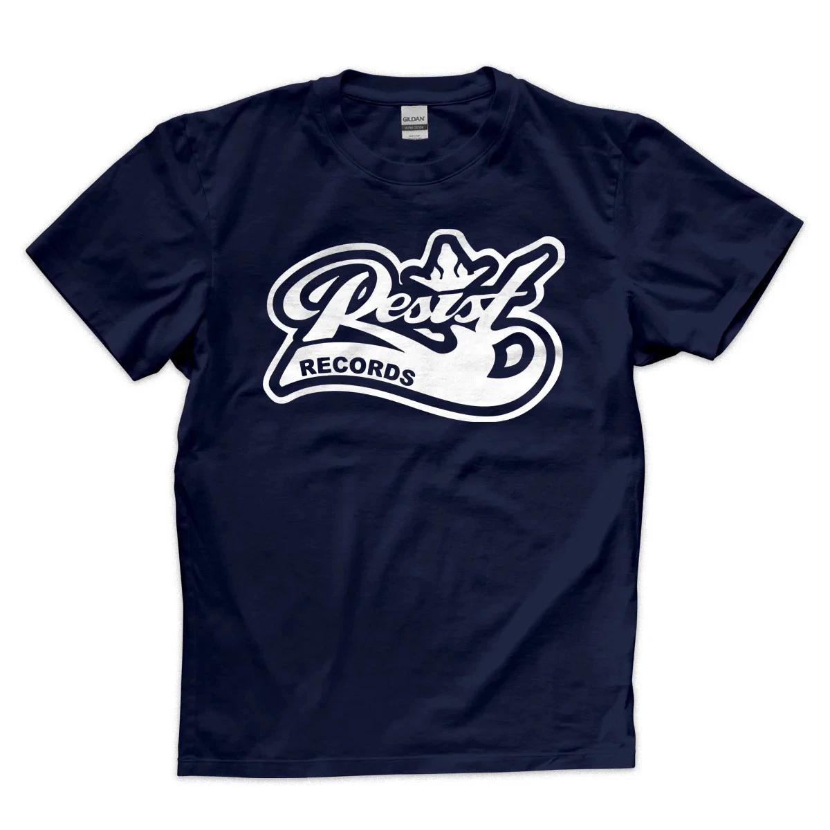 New Music Resist  Logo  White On Navy T Shirt 2XL