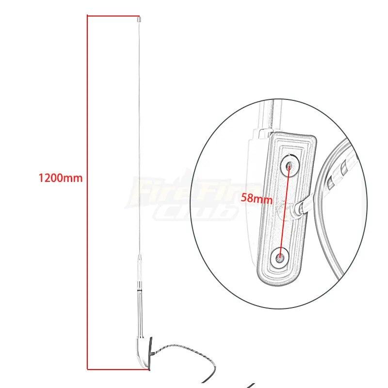Motorrad Zubehör Für Honda Goldwing 1800 GL1800 2001-2017 Chrom Radio Antenne Basis