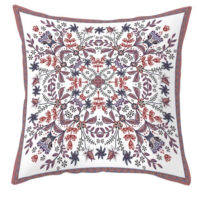 Mandala Ethnic Style Printed Peach Skin Velvet Pillowcase, Bohemian Home Pillow and Cushion Cover