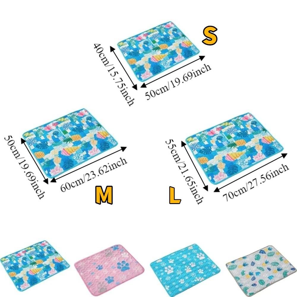 Breathable Dog Cooling Pad Soft Dog Sleeping Mat Cartoon pattern Cat Nest Bed Dog Crate