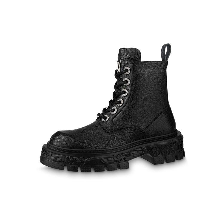 Louis Vuitton Short Combat Boots Men's Black 1AB8NF