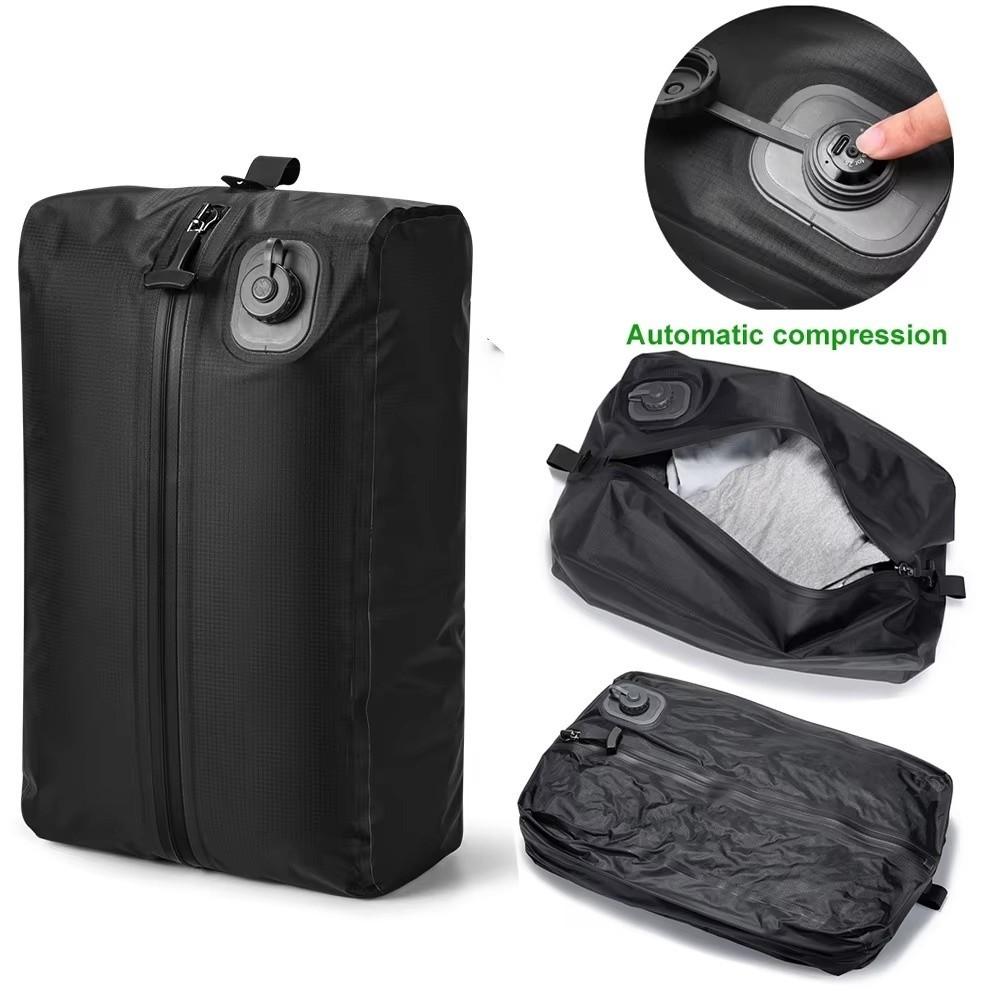 Folding Automatic Vacuum Bag Waterproof Space Saver Vacuum Compression Bag Air Pump inside Dustproof Luggage Vacuum Storage Bag