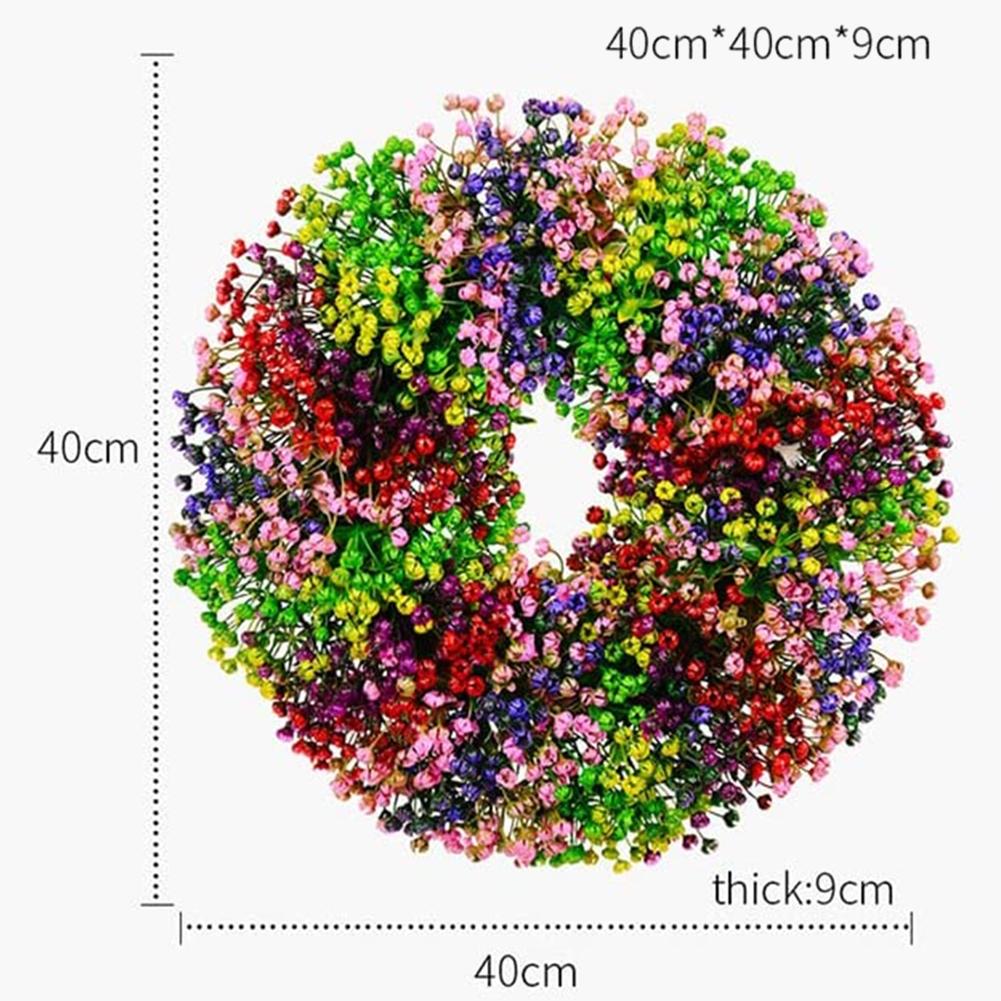 Spring Wreaths for Front Door Spring Decor Summer 40cm Gypsophila Wreaths