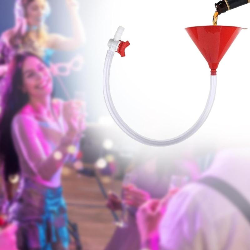 Multifunctional Party Funnel For Beer Beverages Water Portable Design Plastic Construction Drinking Tool With Valves