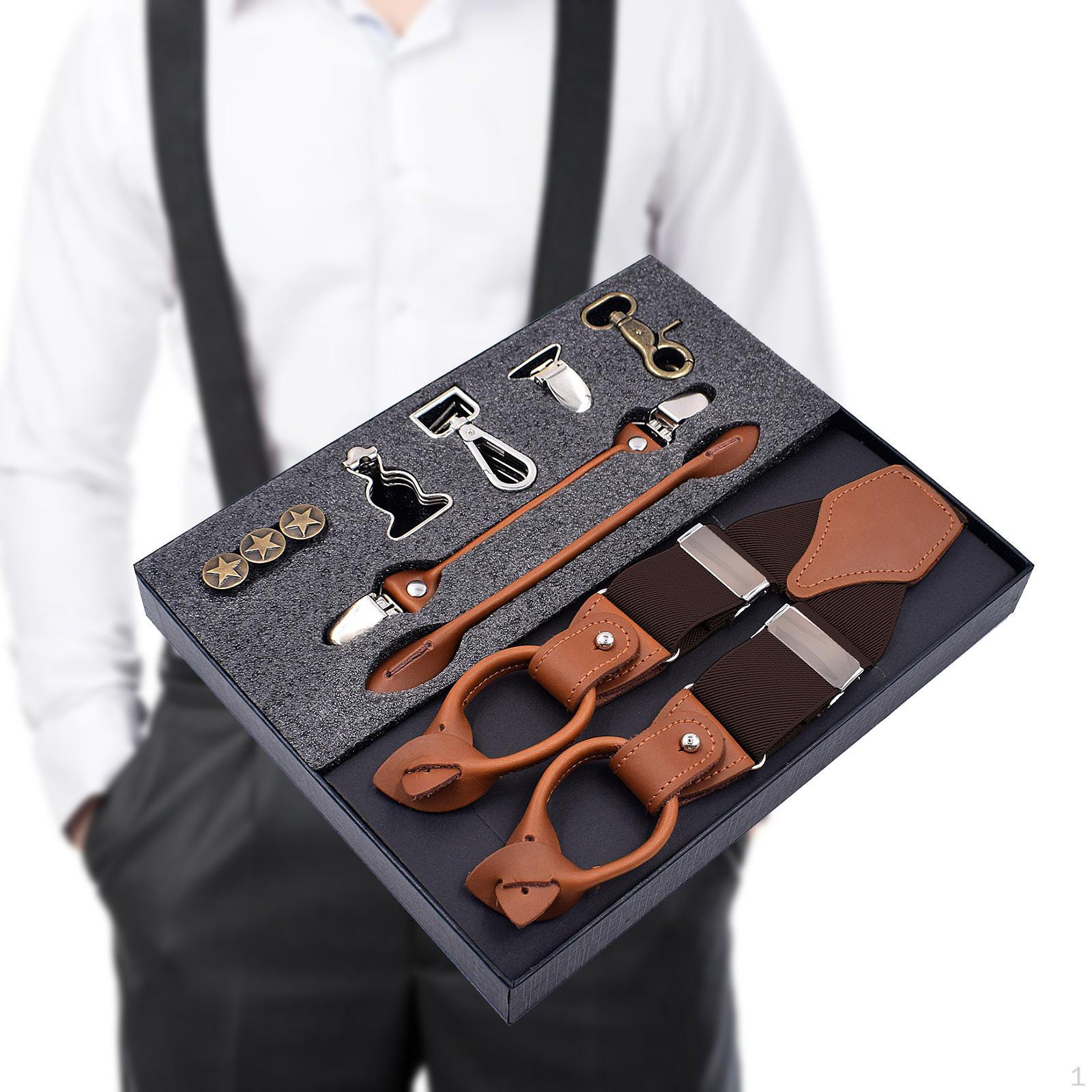 

Регулируемые подтяжки для мужчин и женщин, брюки, джинсы кофейный