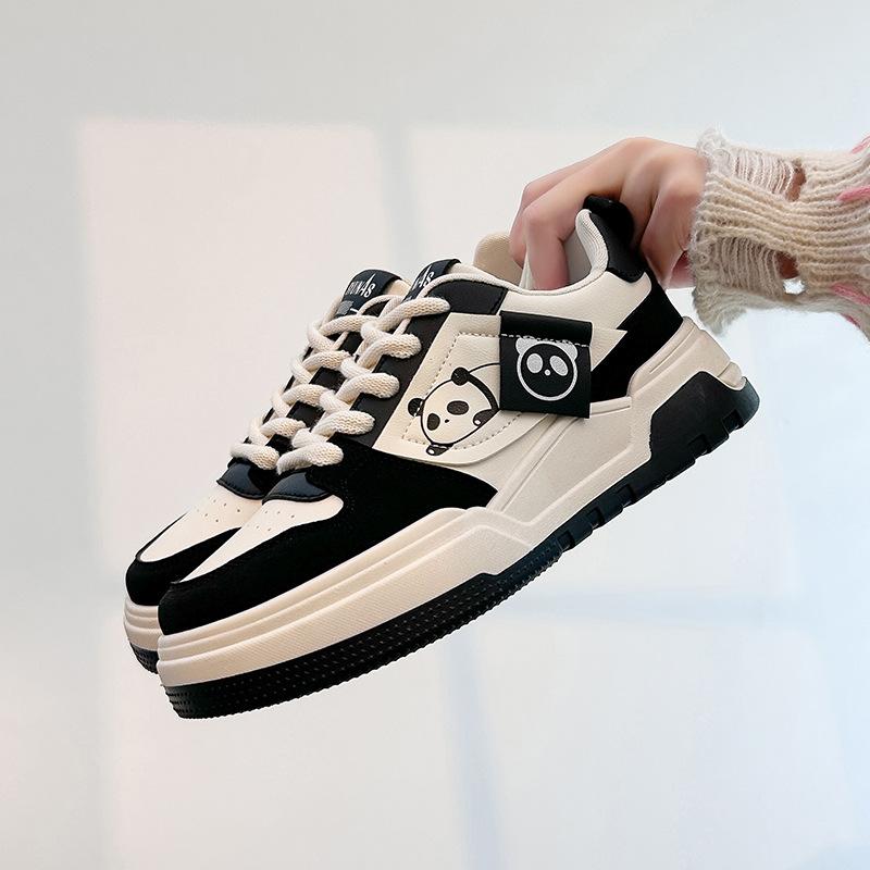 2025 spring little white shoes new Korean version ins female students height increase platform sports board shoes casual shoes female NK852
