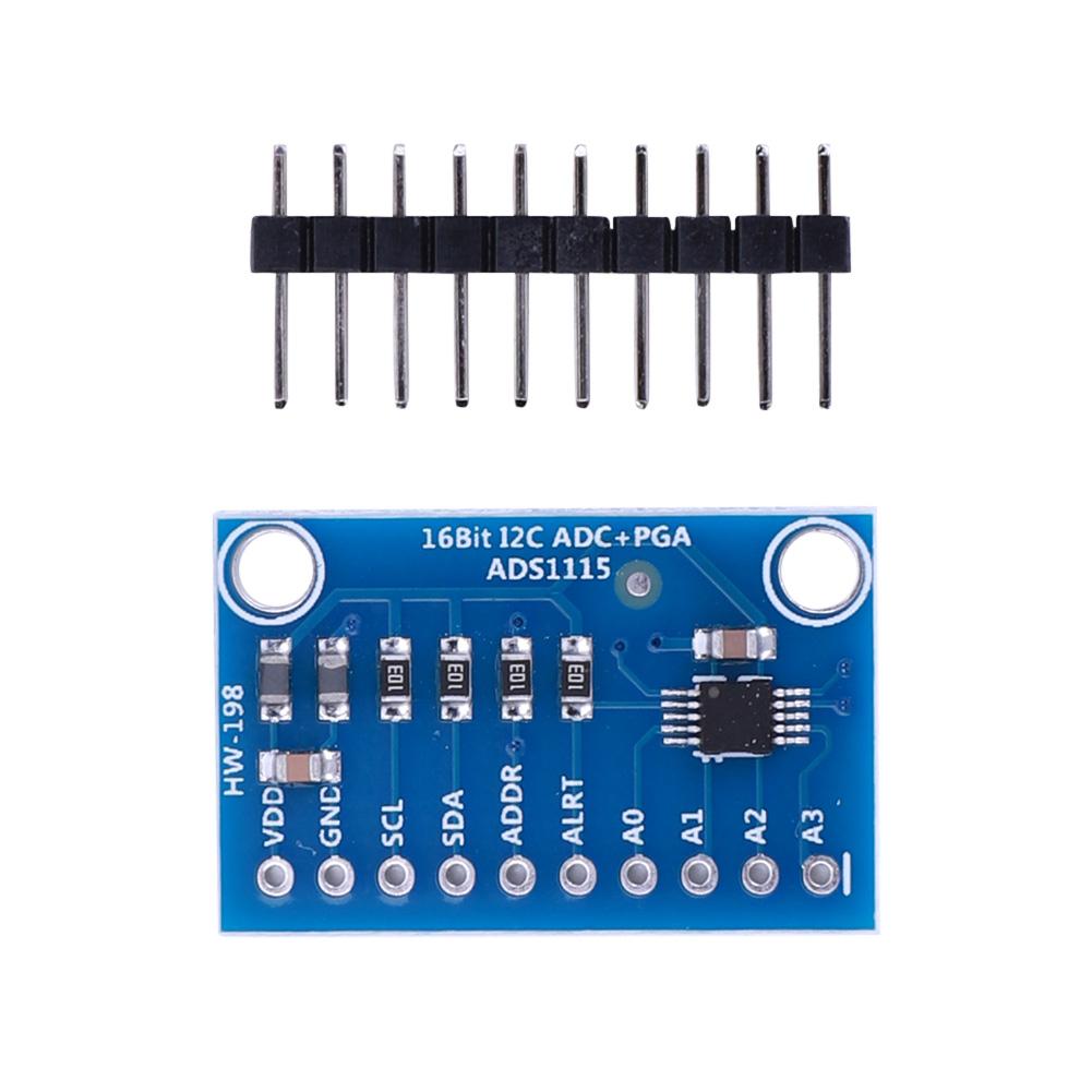 ADS1115 ADC Modul Ultra-Compact cu 4 Canale cu Amplificator de Câștig Programabil 16 Biți I2C de Înaltă Precizie pentru Arduino Raspberry Pi
