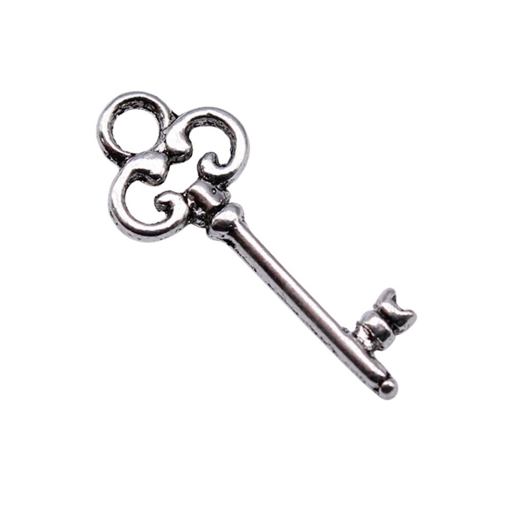 Simple Skeleton Key Charms Multi Color Alloy Pendants For Vintage Themed Jewelry