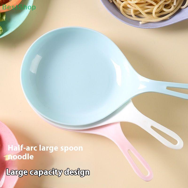 Korean-style Large Spoon With Handle For Holding Bone Disc And Serving Plate With Handle
