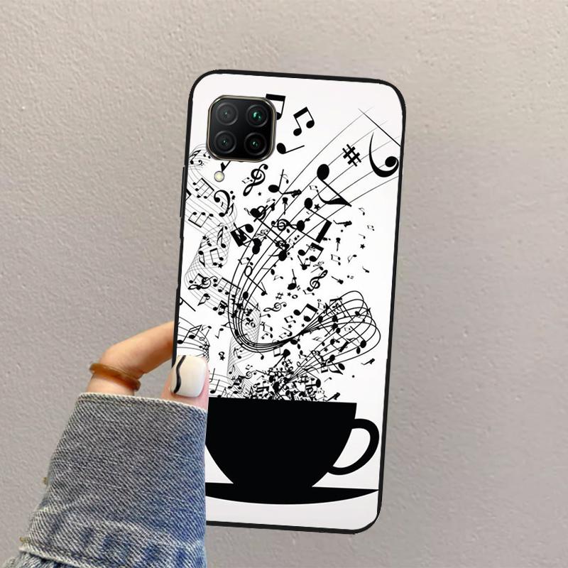 Musical Music Note For Huawei Nova Y73 Y72 Y61 Y91 Y70 Y60 Y90 12s 12i 11i 8i 9 10 SE P30 P40 Lite P60 Pro Case