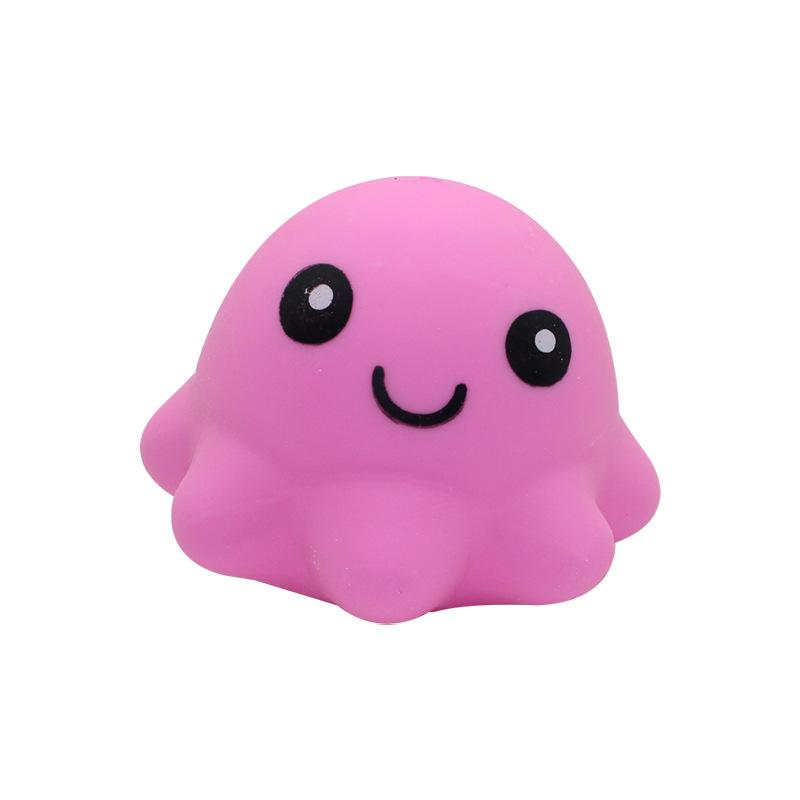 

New TPR soft rubber octopus squeeze and release, relieve stress, octopus new unique toy розовый