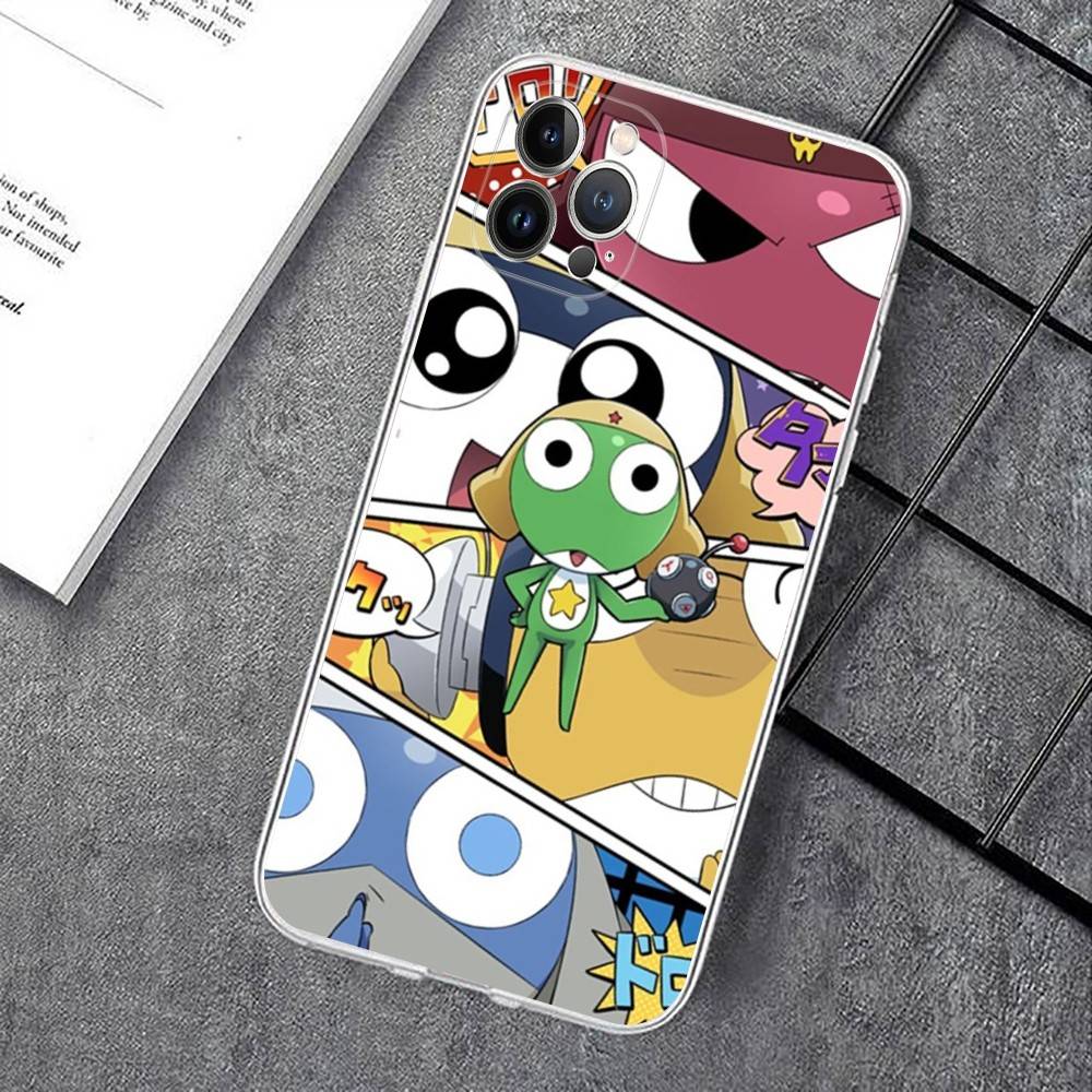 Keroro Frog Cool Gunsou Sergeant Phone Case For IPhone 17 16 15 14 13 12 11 Pro XS Max Plus Soft Silicone Cover