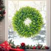 35/40/45/50/55CM Artificial Boxwood Wreath Indoor Outdoor Front Door Wall Hanging Fake Greenery Spring Leaves Garland Decoration