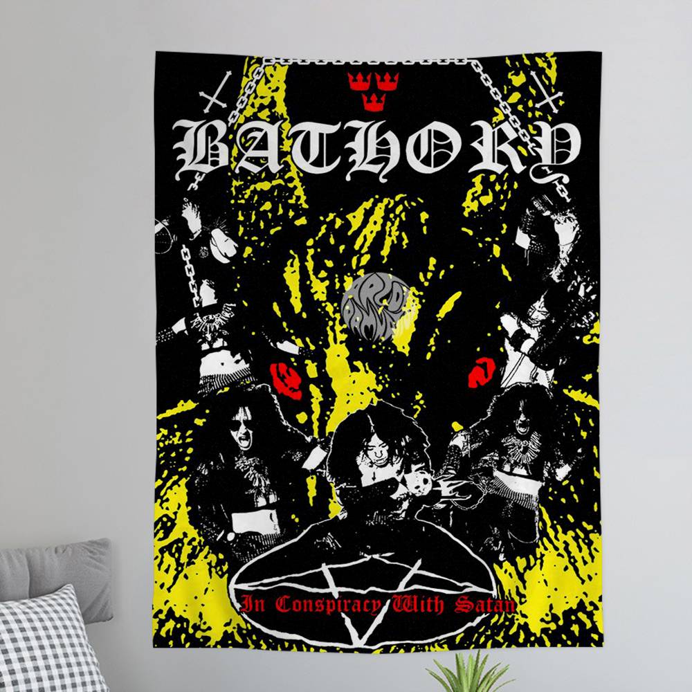 

Bathory Quorthon Printed Large Wall Tapestry Hanging Tarot Hippie Wall Rugs Dorm Home Decor 74x94cm(29x37in)
