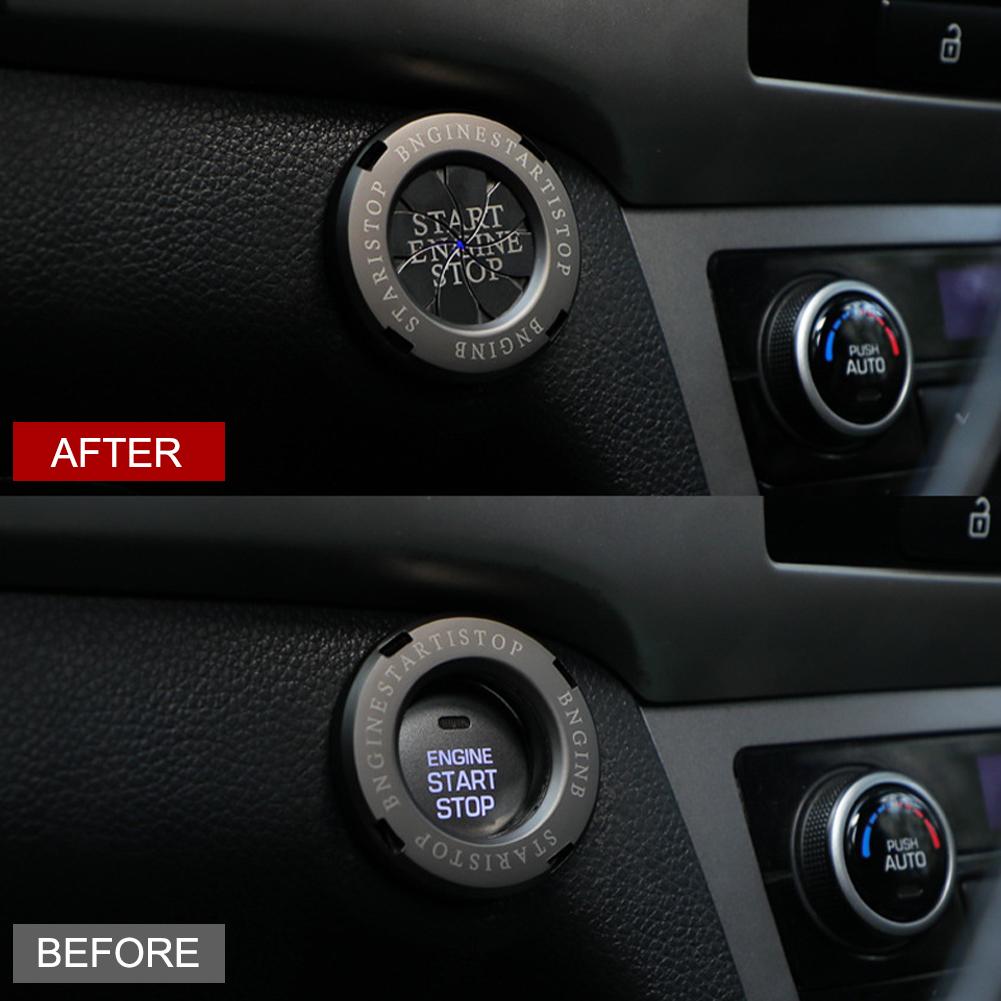 Cheap Car Engine Start Stop Button Cover Metal Ignition Switch For Hyundai Creta I10 I20 Tucson