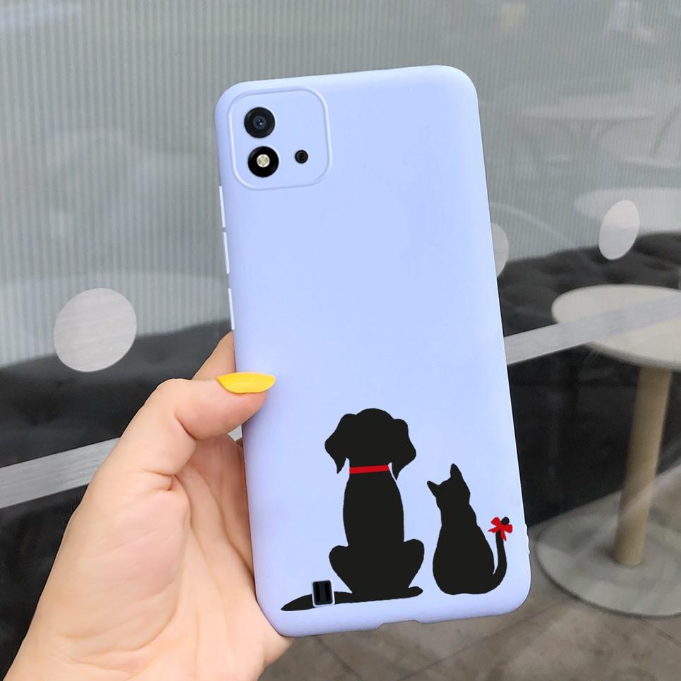 Candy Phone Case For Realme C11 2021 Case 6.52" Cartoon Child Girl Back Cover Shell For Oppo Realme C11 C 11 RMX3231 Silicone