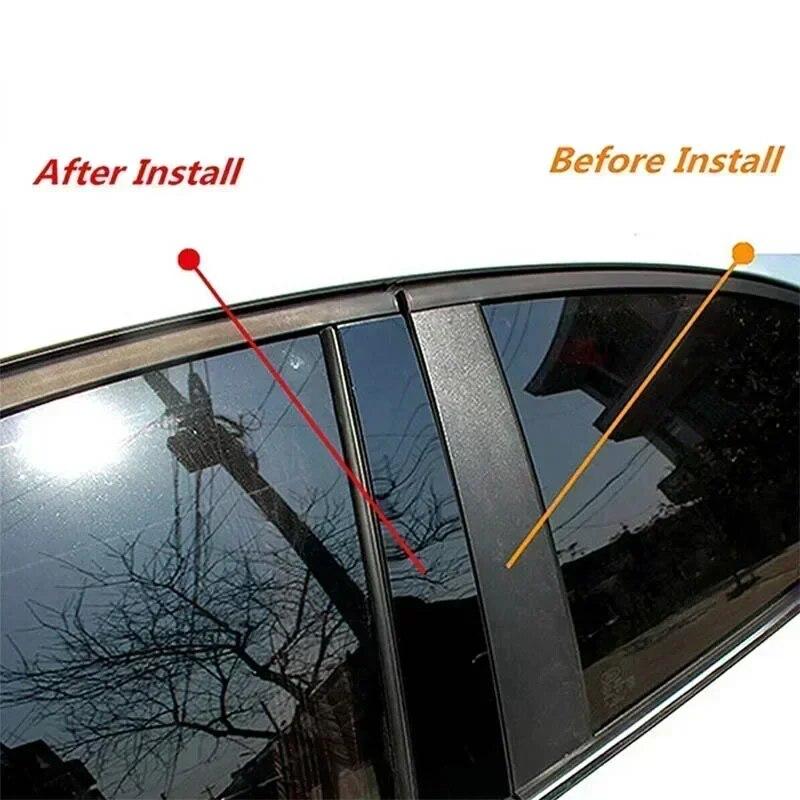 Garnitures De Montants De Portière Pour Toyota Prius 2010-2015 - Noir Brillant, Protection Contre Les Rayures