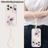 Flower Floral Patterned Soft Lanyard Case For iPhone 17 Pro Max 16 14 15 17 Pro 12 13 Pro Max Air 16e 11 Wrist Strap Phone Cover