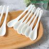 5PCS Mini Ceramic Tea Coffee Sugar Dessert Spoon Porcelain Spoons Kitchen Pure White Flatware