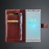 Etui z klapką ze skóry PU na karty dla Sony Xperia XZ2 Premium 5.8"/ XZ2 5.7" Etui retro portfel biznesowy Fundas Coque