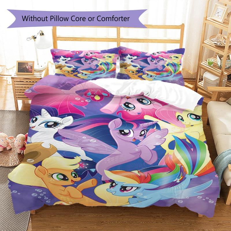 Dark Starry Sky Purple Unicorn Butterfly Print Duvet Cover Set Soft Bedding Set For Bedroom Home Decoration