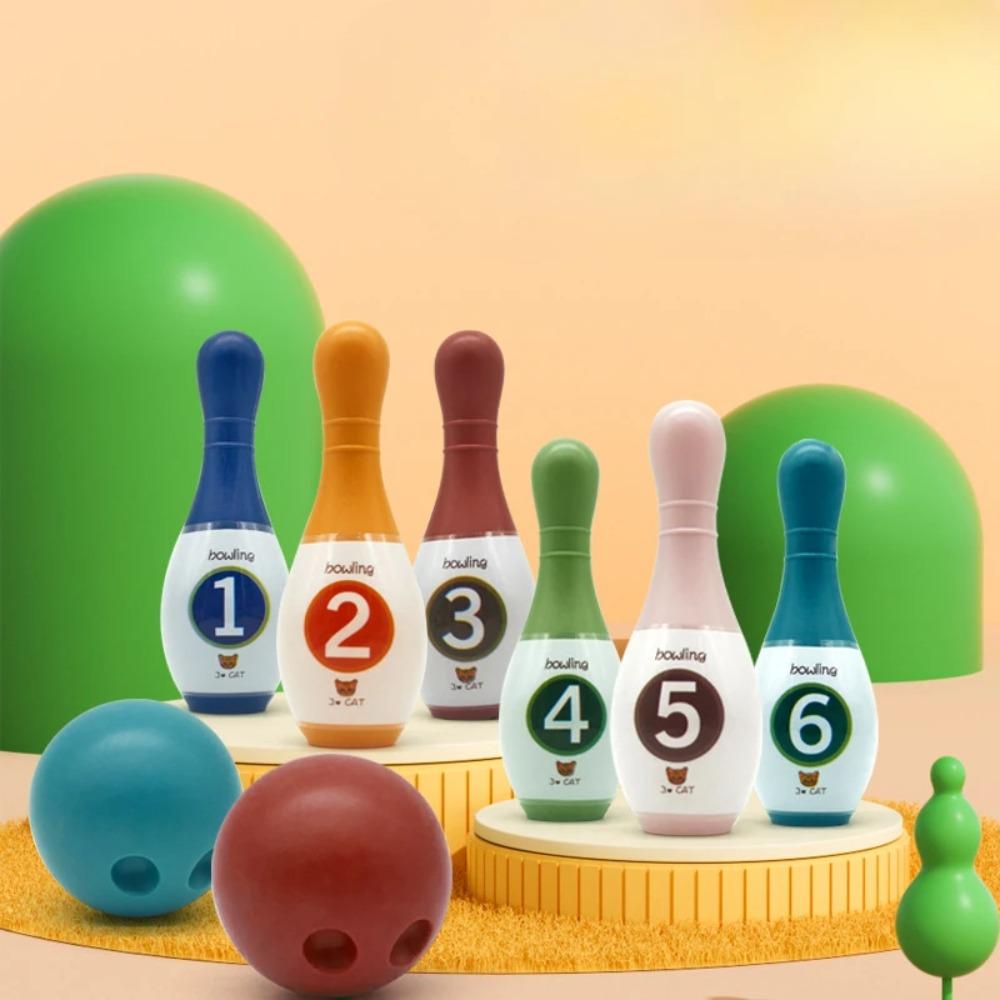 Children Digital Cognitive Montessori Bowling Ball Toys Kindergarten Indoor Leisure Sports Parent-child Interaction Toddler Toys