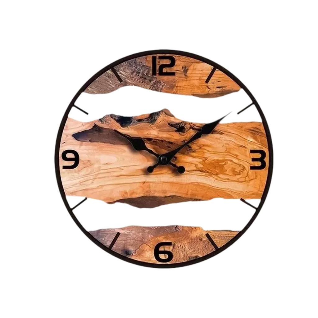 11.8-inch Decorative Wooden Wall Clock with , Ideal for Dining Room, Office, Bedroom And Kitchen.
