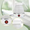 Foldable Electric Kettle Compact Water Boiling for Travel Hotels Offices White