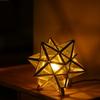 Cerdeco Table Lamp with a Fantastical Star Silhouette - Stand Lamp/Desk Lamp - Brass & Glass - Creates a Dreamy Shadow - Interior Lighting, Indirect L