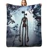 Siren Head In Dark Forest Throw Blanket Outdoor Soft Blanket for Picnic Beach Camping