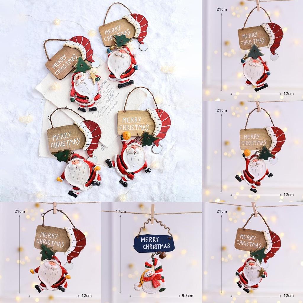 Festive Christmas Scene Decor Resin Hanging Tags Holiday Gift Accessories Tree