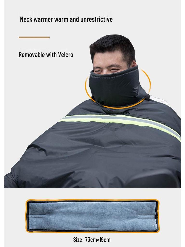 Men's Extra Large Winter Fleece-Lined Waterproof Motorcycle Windshield