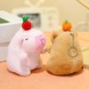 Soft Fabric Capybaras Plush Keychain with Music Box Cartoon Animal Character Backpack Charm Unique Accessory for Bag