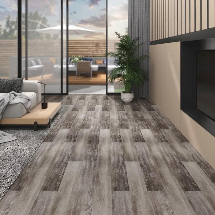 VidaXL Planches de Plancher Revêtement de Sol Dalle de Sol Salon Salle de Séjour Chambre à Coucher Maison PVC 5,02m² 2mm 146601