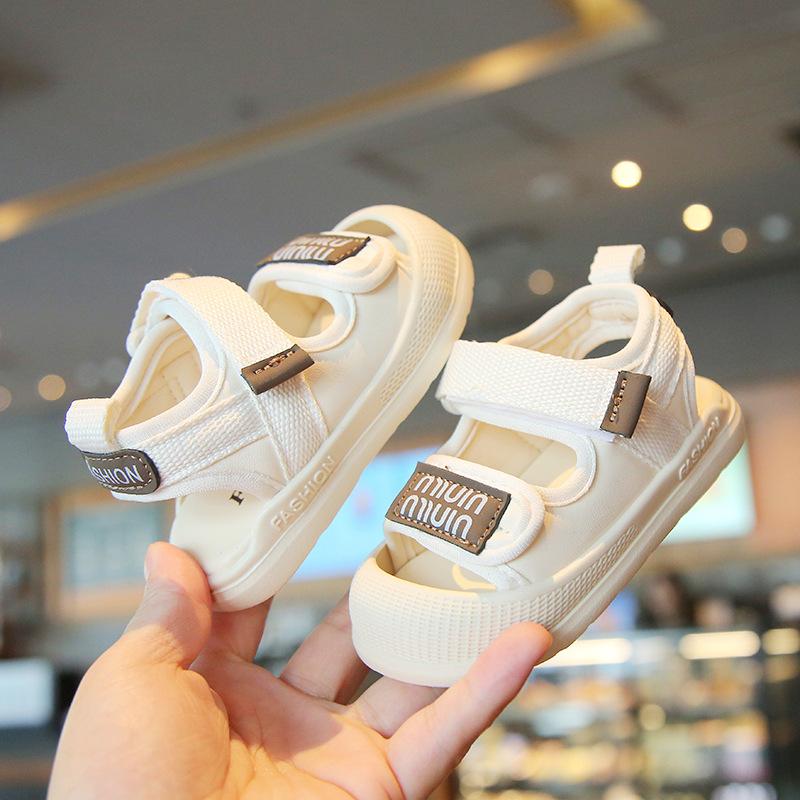 Korean Version of Children's Sandals 2025 Summer Baby Toddler Shoes Bag Head Boys Beach Shoes Breathable Girls Shoes