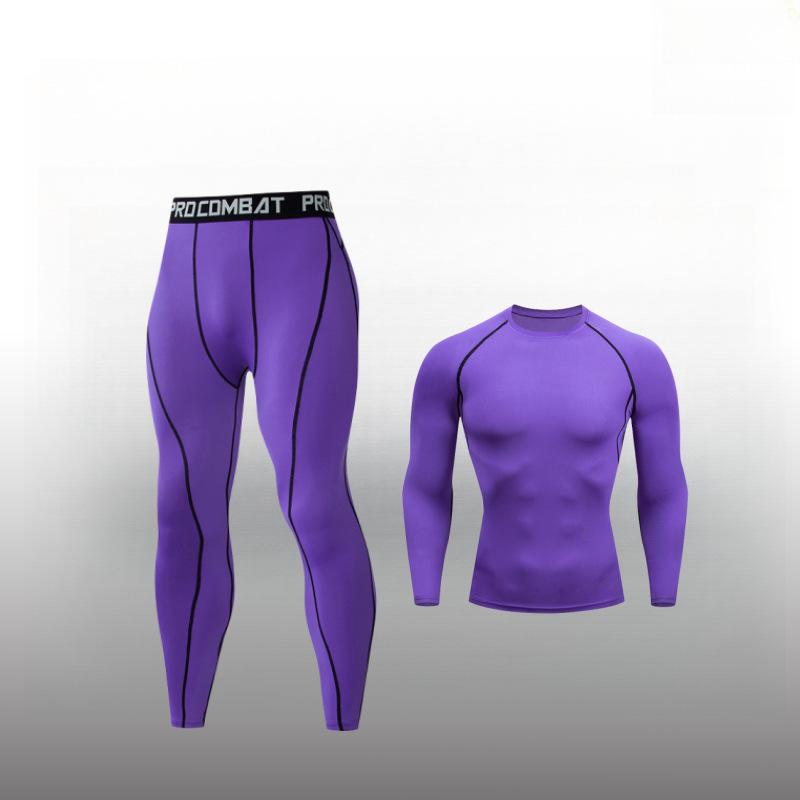 Men's Cross-Border Fitness Compression Set: Tight Base Layer for Sports, Basketball, Football, Running, and Yoga.