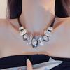 Charm Gothic Necklace Rhinestone Clavicle Chain Choker Charm Exaggerate Necklace  Lady Girl
