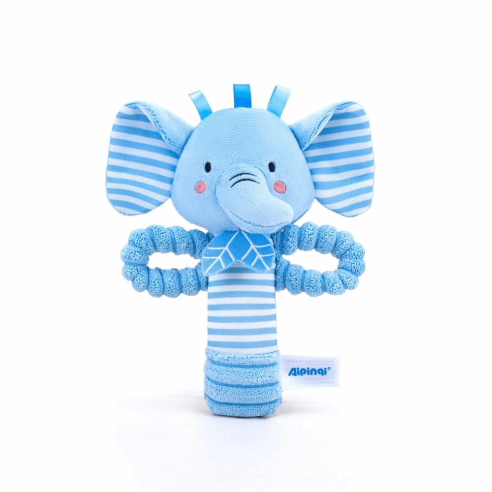 

Hand Grip Baby Rattle Toys Crinkle Soft Stuffed Animal Rattle Gifts Plush Infant Hand Ring Toddler Style 1 синий