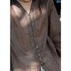 2023 Spring/Summer Pure Ramie V-Neck Nine-Sleeve Bubble Cardigan - Lightweight Slimming Sun Protection Top