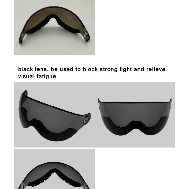 LOCLE Ski Helmet Visors of MS95 MS99 Multifunctional Wind-proof Dust-proof Spare Lens UV Protection Skiing Helmet Extra Lens