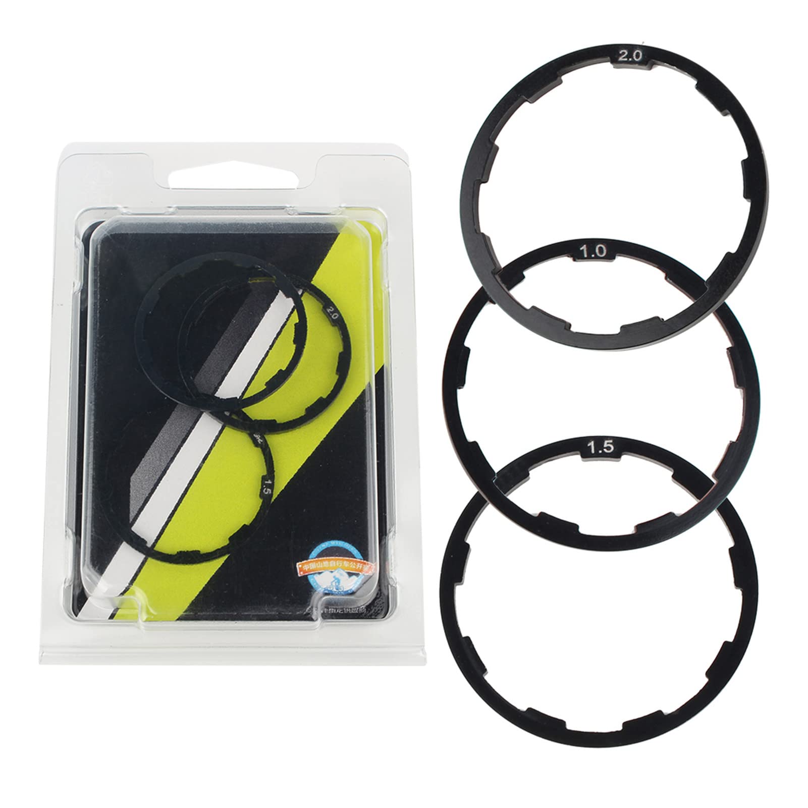 

Atyhao Звездочка из алюминиевого сплава для велосипеда 1 мм Набор из 3 проставок, Проставки, + 1,5 мм + 2 мм,