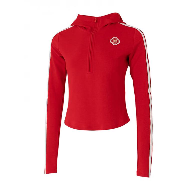 

Adidas Year Of The Horse CNY New Year Edition NYR Hooded Pullover Sports Long Sleeve T-Shirt Women tops KG3457 M