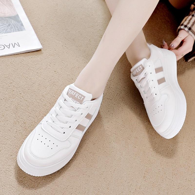 Women White Chunky Platform Sneakers Casual Athletic Skate Shoes