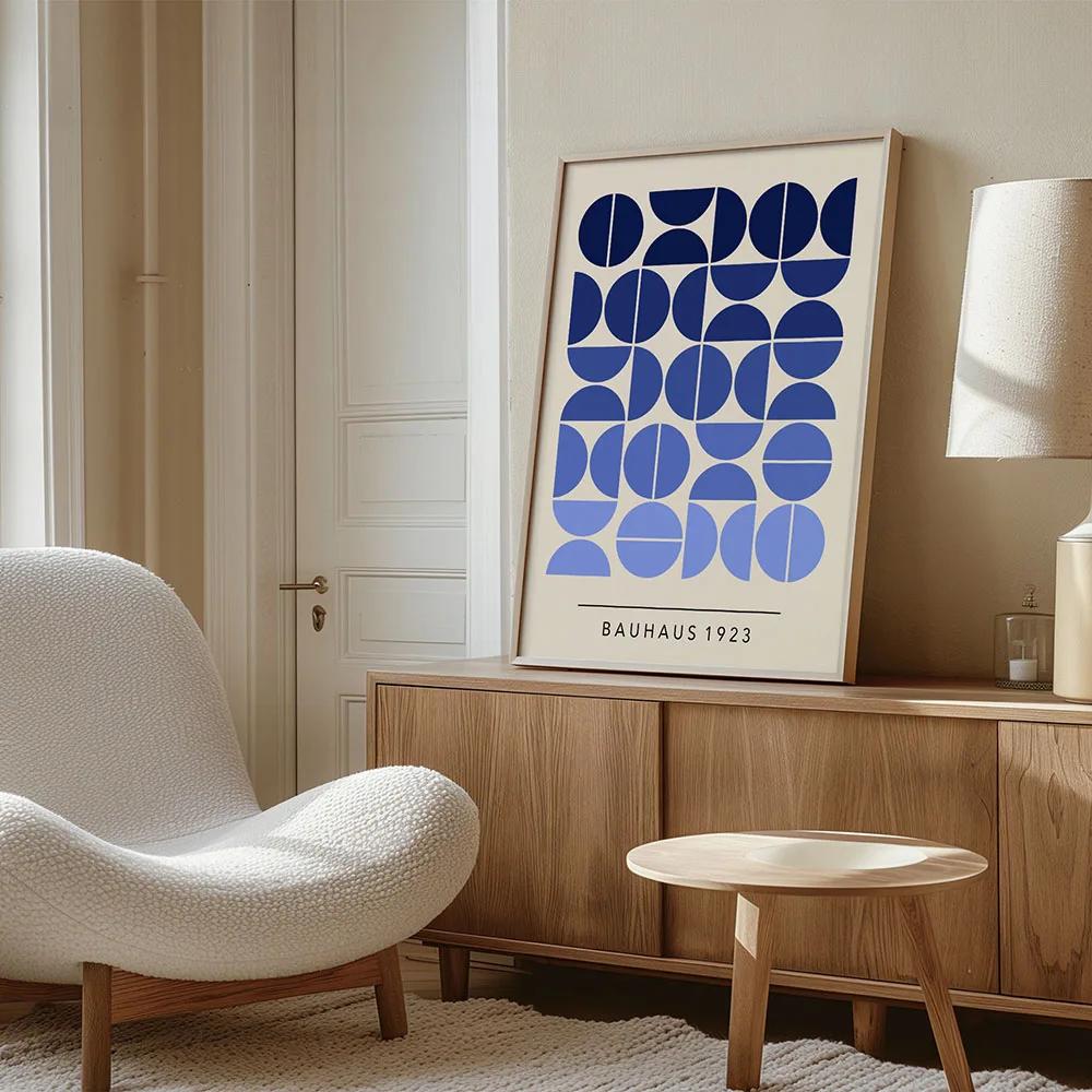 Modernist Bauhaus Geometric Canvas Poster Living Room Wall Art Retro Prints Mid Century Home Decorative Wall Art Painting