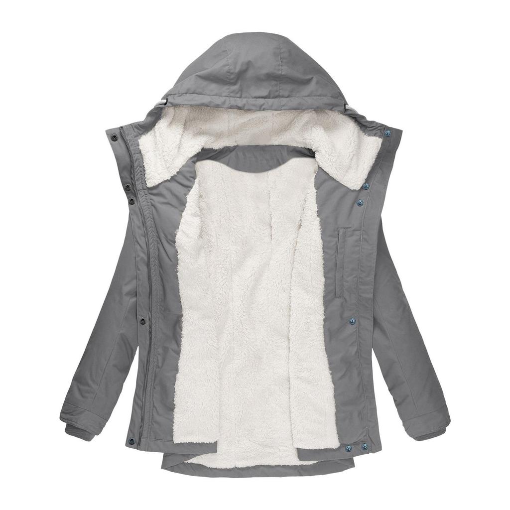 Women's Long-Sleeve Zipper Pocket Thickened Jacket - 6 Colors, 7 Sizes