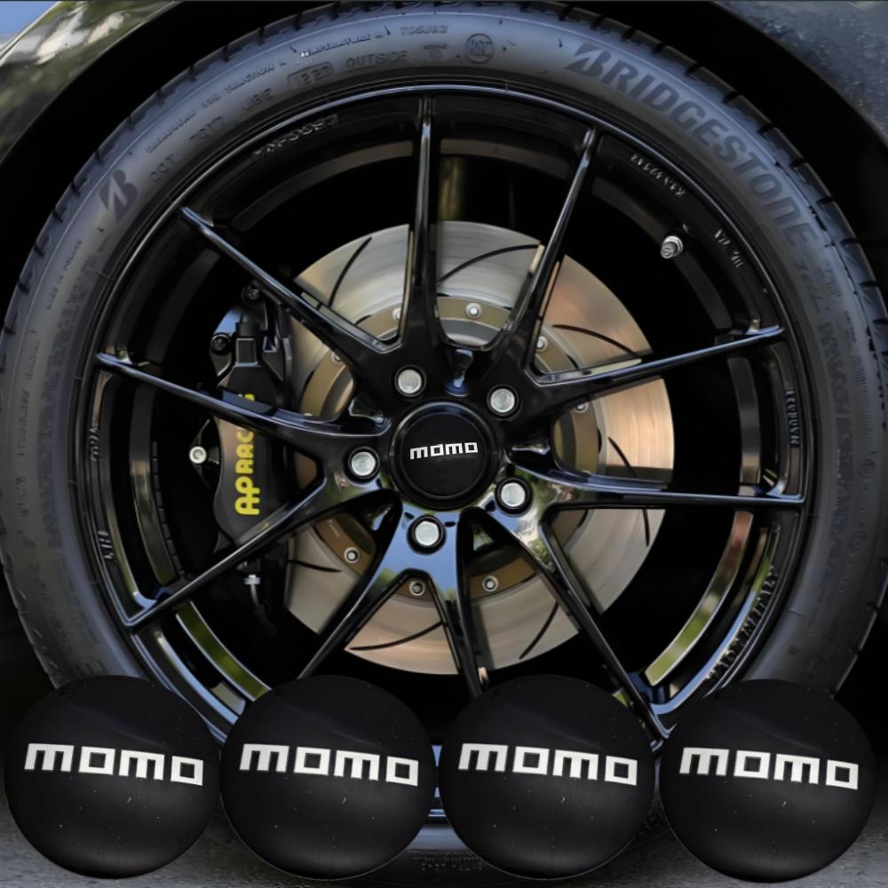 4pcs 56mm 60mm 65mm MOMO Logo Emblem Car Stickers Accessories for Car Wheel Center Caps Badge Wheels Hub Lid Rim Hubcaps Cover