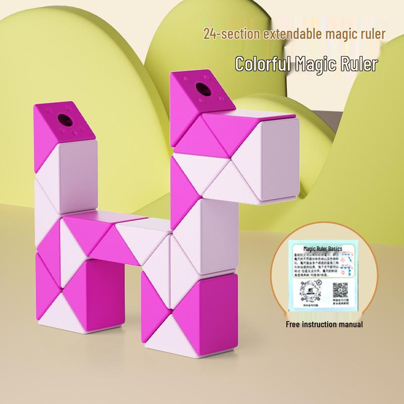 Folding Magic Ruler Set: Colorful Educational Toy for Kids - 24/36/48/60/72 pcs.