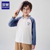 Romon Boys' Long-Sleeve Cotton Polo T-Shirt