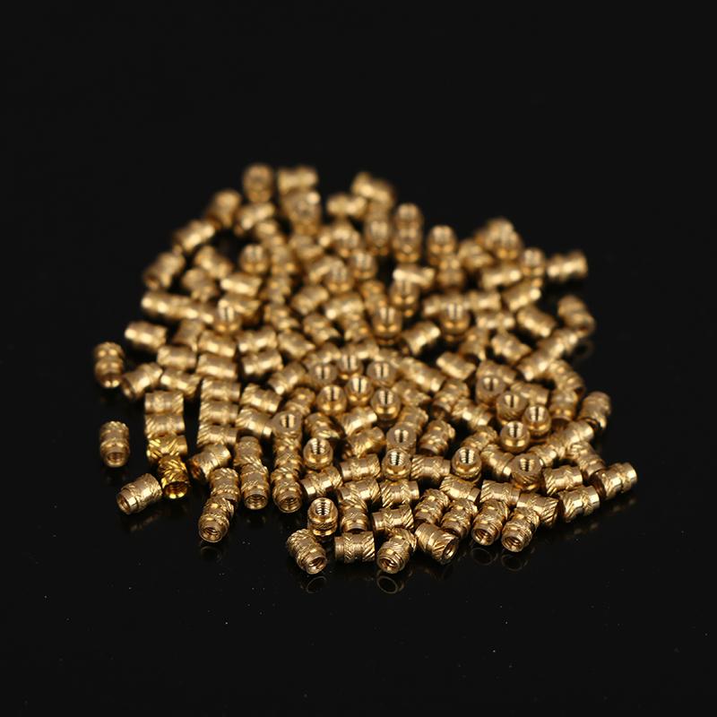 M1 M1.2 M1.4 Brass Threaded Inserts Nut Kit Hot-Melt Copper Nut Knurled Embed Injection Brass Insertnut For 3D Printer Component